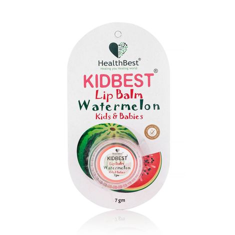 Buy HealthBest Kidbest Lip Balm for Kids | Extra Nourishing | Dry & Damaged Lips | Tear, Paraben, SLS free | Watermelon Flavor | 7gm-Purplle