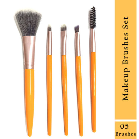 Buy MeSkin 05 Pieces Makeup Brushes Set Tool Pro Foundation Eyeliner Eyeshadow (Colour May Vary) - Pack of 5-Purplle