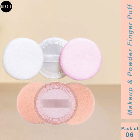 Buy A&nbsp;MeSkin&nbsp;Finger Puff&nbsp;Professional Makeup PuffA&nbsp;msk Finger puffA&nbsp;A&nbsp;(Pack of 6 with Assorted Colors)-Purplle