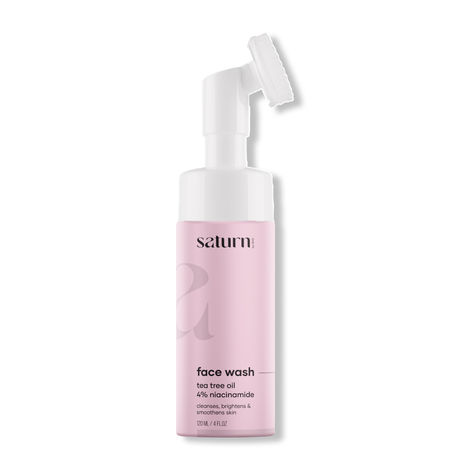 Buy Saturn by GHC Foaming Face Wash With Deep Cleansing Brush for Acne & Oil Control | With Tea Tree , Aloe Vera & Essential Oils | Chemical Free 120 ml-Purplle