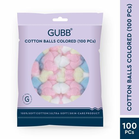 Buy GUBB Cotton Coloured Balls 100 pcs-Purplle
