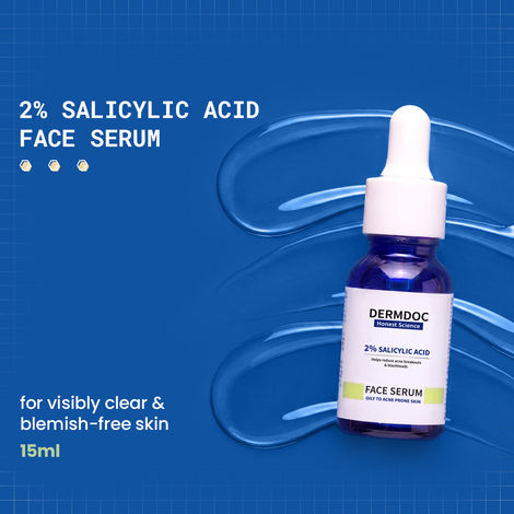 Buy DERMDOC 2% Salicylic Acid Face Serum (15 ml) | For Blackheads & Whiteheads | Targets Active Acne | Calms Irritation & Unclogs Pores-Purplle