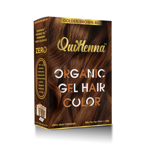 Buy QuikHenna Damage Free Organic Gel Hair Color Golden Brown 4G 120g-Purplle