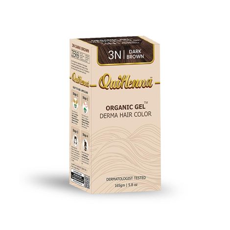 Buy Derma Organic Gel Long Hair Color Dark Brown 3N 165g-Purplle