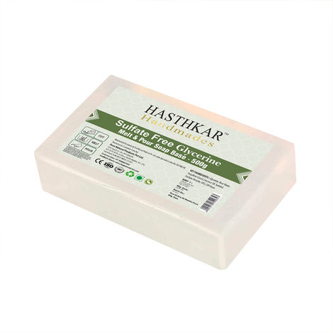 Buy Hasthkar Handmades Paraben Sls Free Glycerine Pour & Melt Soap Base 500 gm-Purplle