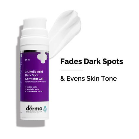 Buy The Derma Co 3% Kojic Acid Dark Spot Corrector Gel | With Azelaic & Tranexamic Acid | For Spotless & Radiant Skin | Reduces Dark Spots, Pigmentation & Blemishes | For Men & Women | 30 gm-Purplle