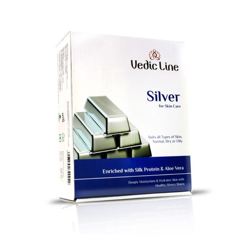 Buy Vedicline Silver Facial Kit, Reduce Dead Cells, Impurities & Blackhead with Goodness of Silk Proteins ,Aloe Vera for Glowing Skin, 600ml-Purplle