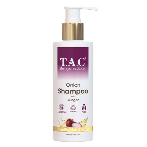 Buy TAC - The Ayurveda Co. Onion Hair Shampoo with Ginger for Healthy Hair and Scalp, 250ml-Purplle