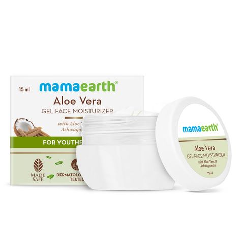 Mamaearth Aloe Vera Gel Face Moisturizer with Aloe Vera & Ashwagandha for a  Youthful Glow - 15 ml