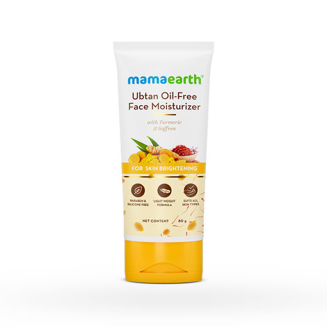Buy Mamaearth Ubtan Oil-Free Face Moisturizer with Turmeric & Saffron for Skin Brightening - 80 gm-Purplle