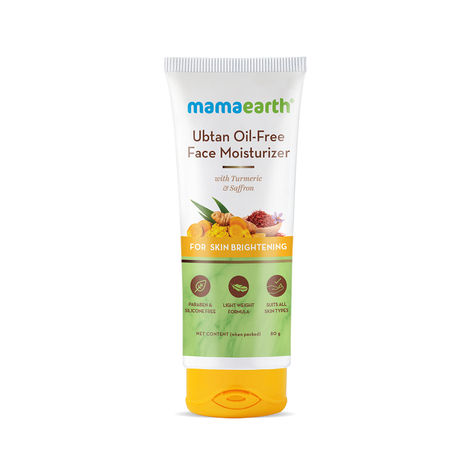 Buy Mamaearth Ubtan Oil-Free Face Moisturizer with Turmeric & Saffron for Skin Brightening (80 ml)-Purplle
