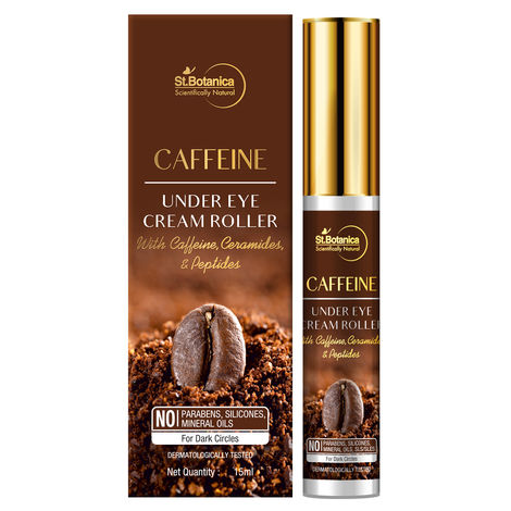 Buy StBotanica Caffeine Under Eye Cream Roller With Ceramides And Peptides, 15 ml-Purplle