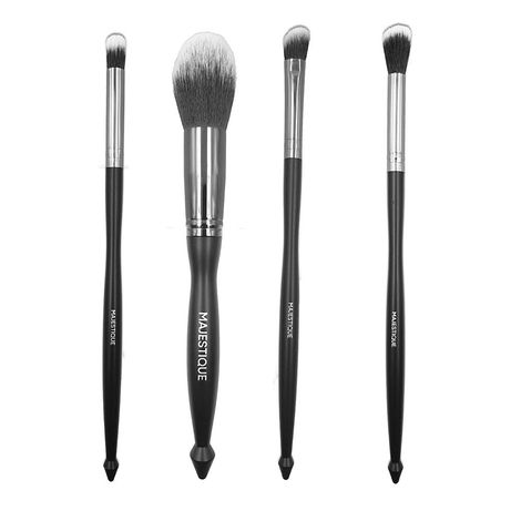 Buy Majestique Beautiful Makeup Brushes Set 4pcs - Powder, Blush, Angled Contour and Dome Shader Brush - Color May Vary-Purplle