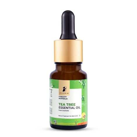 Buy Pilgrim Tea Tree Essential Oil |For Skin & Hair | 100% Pure & Natural Tea Tree Essential Oil For Acne & Pimples | Tea Tree Oil Dor Controlling Dandruff | Women & Men, (10 ml)-Purplle