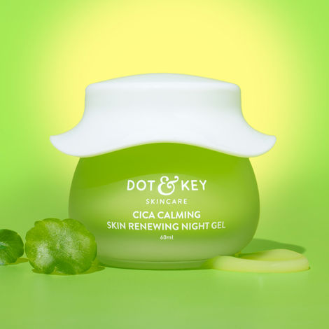 Buy Dot & Key CICA Calming Skin Renewing Night Gel | Night Cream with Niacinamide, Green Tea, Hyaluronic & Tea Tree Oil | For Acne, Dark Spot & Pigmentation, Oily, Acne Prone And Sensitive Skin | 60ml-Purplle