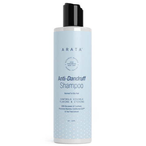 Buy Arata Anti-Dandruff Shampoo | For Normal To Oily Hair | With Tea Tree Oil, CutiBiome CLRaa€zA¢, Neem | Treats Dandruff Effectively | Takes Care Of Dry & Flaky Scalp 200 ml-Purplle