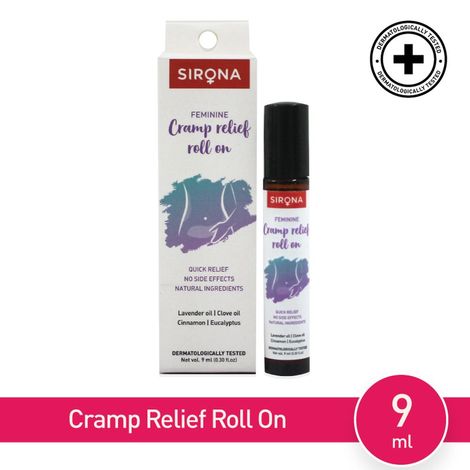 Buy Sirona Feminine Cramp Relief Roll On for Women - 9 ml | 100% Natural Period Pain Reliever | Cramp Comfort and Easy to Use-Purplle