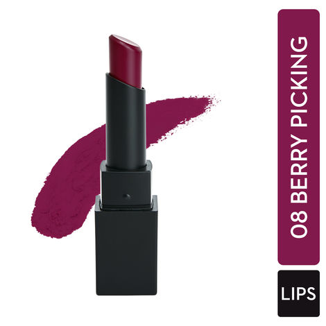 Buy SUGAR Cosmetics Nothing Else Matter Longwear Lipstick for Women | Lasts Up To 8+ Hours| Enriched with Vitamin E | 100% Vegan | 3.2 gm - 08 Berry Picking-Purplle