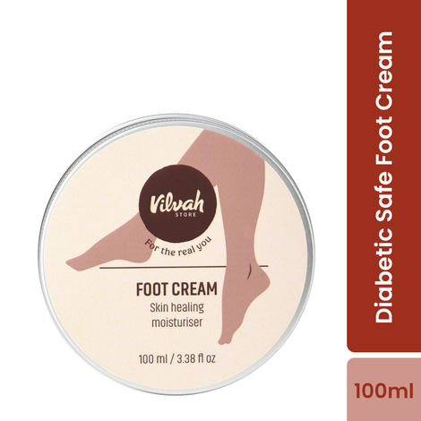 Buy Vilvah Store Foot Cream | For Dry And Cracked Feet | Moisturizes Rough Heels| Softens The Chapped Or Calloused Feet | Suitable For All Skin Types| Suitable For Men & Women | 100 ml-Purplle