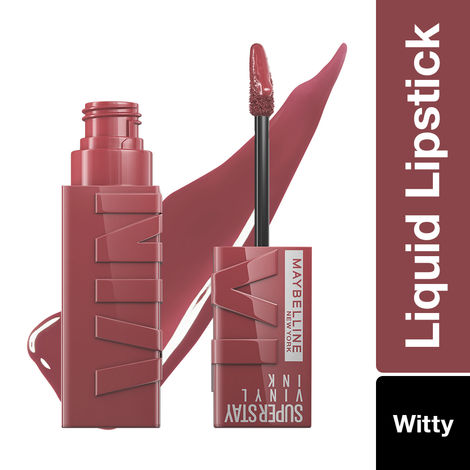 Buy Maybelline Superstay Vinyl Ink Liquid Lipstick, Witty | High Shine That Lasts for 16 HRs | Enriched With Vitamin E & Aloe 4.2 ml-Purplle