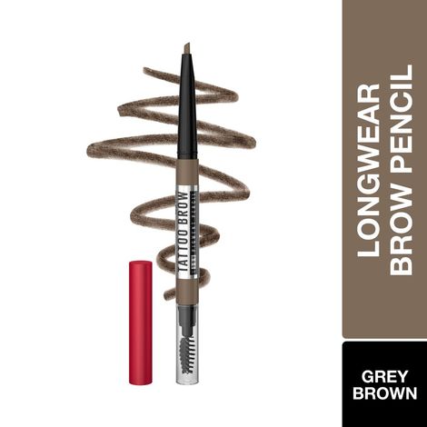 Buy Maybelline Tattoo Brow 36 Hr Brow Pencil, Grey Brown, 0.25gm | Waterproof Eyebrow Pencil with Precision Tip-Purplle