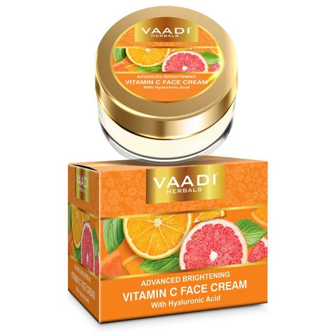 Buy Vaadi Herbals Vitamin C Face Cream With Hyaluronic Acid For Extra Skin Brightening (30 gms)-Purplle