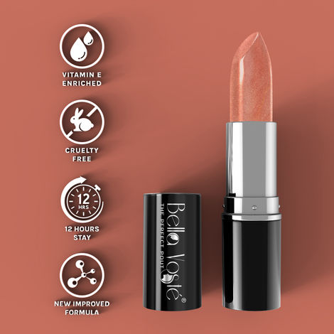 Buy Bella Voste Sheer Creme Lust Lipstick | Metallic Finish | Cruelty Free |Long Lasting Improved Formula | One Stroke Aplication | Highly Pigmented | M04-Fairy | 4.2 g-Purplle