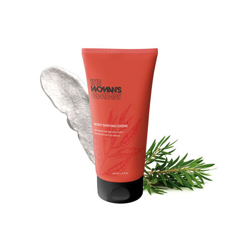 Buy The Woman's Company Body Shaving Creme| Enriched with Glycerine, Tea Tree, and Purified Water| Unisex| Organic Shaving Creme for all Skin Types. 50 ml-Purplle