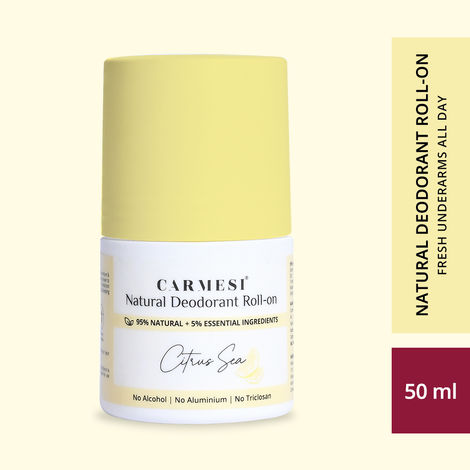 Buy Carmesi Natural Deodorant Roll-on - Citrus Sea-Purplle