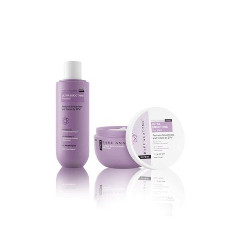 Buy Bare Anatomy Expert Ultra Smoothing Hair Mask & Shampoo Combo Combo of 2-Purplle