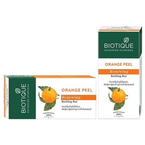 Buy Biotique Orange Peel Renewing Bathing Bar 150g-Purplle