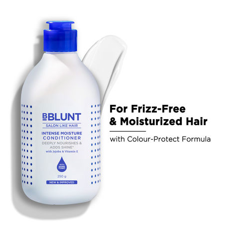 Buy BBLUNT Intense Moisture Conditioner with Vitamin E & Jojoba for Dry & Frizzy Hair - 250 g-Purplle