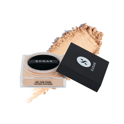 Buy SUGAR Cosmetics - Set The Tone - Tinted Powder - 15 Cappuccino (Light-Medium Tones) - Long Lasting Tinted Powder for Matte Finish-Purplle
