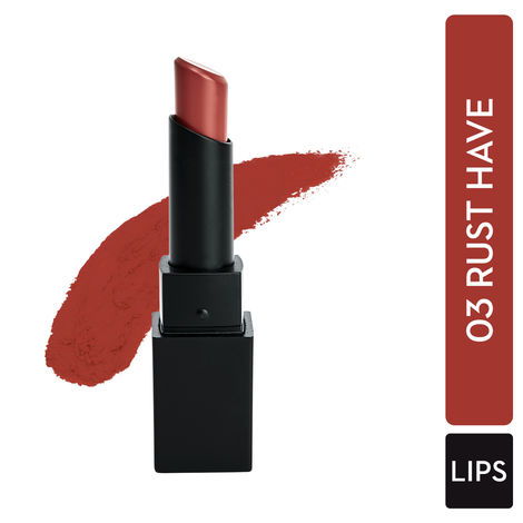 Buy SUGAR Cosmetics Nothing Else Matter Longwear Lipstick for Women | Lasts Up To 8+ Hours| Enriched with Vitamin E | 100% Vegan | 3.2 gm - 03 Rust Have-Purplle
