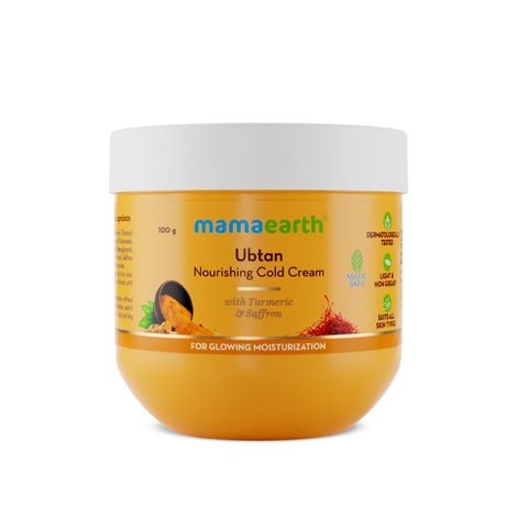 Buy Mamaearth Ubtan Nourishing Cold Cream for Winter with Turmeric & Saffron for Glowing Moisturization– 100 g-Purplle