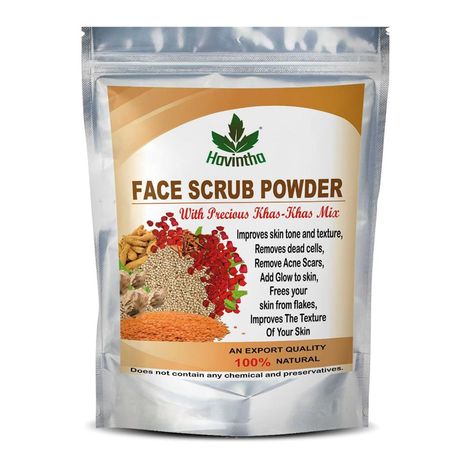 Buy Havintha Face Scrub Powder with Khas-Khas (227 gm)-Purplle