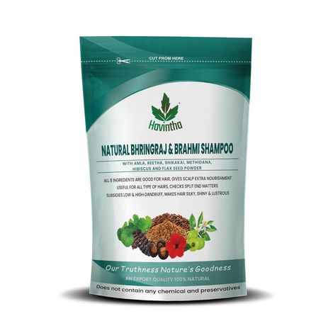 Buy Havintha Natural Hair Shampoo Powder with 8 Herbs for Hair Growth (227 gm)-Purplle