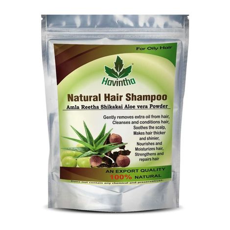 Buy Natural Amla Reetha Shikakai and Aloevera Powder Shampoo for Oily Hair (227 g)-Purplle