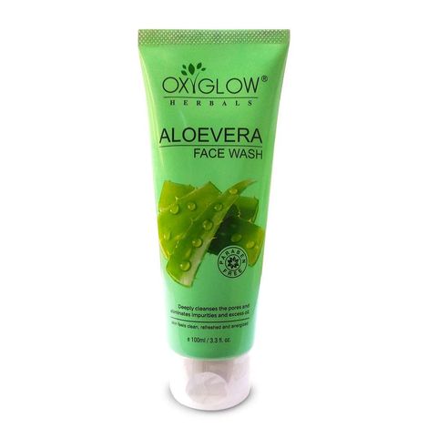 Buy OxyGlow Herbals Herbals Aloevera face wash,100 gm,Skin Feels clean refreshed and energized-Purplle