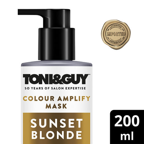 Buy Toni & Guy International Color Amplify hair Mask, Sunset blonde, Rich tones add warmth & shine, 200 ml-Purplle