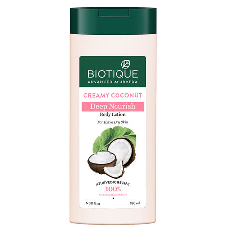Buy Biotique Creamy Coconut Deep Nourish Body Lotion (180 ml)-Purplle
