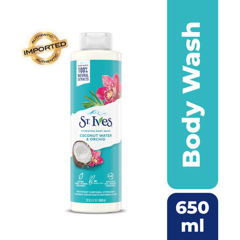 Buy St. Ives International Hydrating Body Wash| Shower gel for women with Moisturizing extracts of Coconut Water & Orchid|100% Natural Extracts | Cruelty Free | Paraben Free |650ml-Purplle