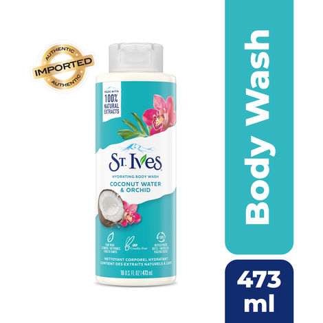 Buy St. Ives Hydrating Body Wash/ Shower gel for women with Moisturizing extracts of Coconut Water & Orchid |100% Natural Extracts | Cruelty Free | Paraben Free |473ml-Purplle