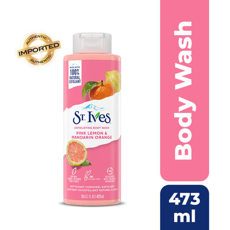 Buy St. Ives Exfoliating Body Wash/Shower gel | Pink Lemon & Mandarin Orange extracts |Shower gel For Women|100% Natural Extracts | Cruelty Free | Paraben Free |473ml-Purplle
