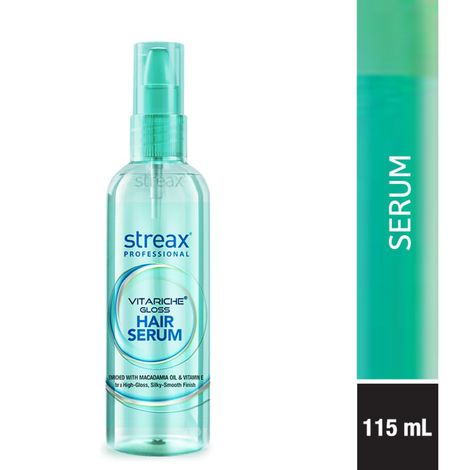 Buy Streax Professional Vitariche Gloss Hair Serum For Women| With Vitamin E & Macadamia Oil | For All Hair Types| 115 ml-Purplle