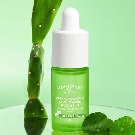 Buy Dot & Key CICA & CACTUS + 2% Salicylic + ZINC Skin Clearing Face Serum for Acne & Oil Control 20 ml-Purplle