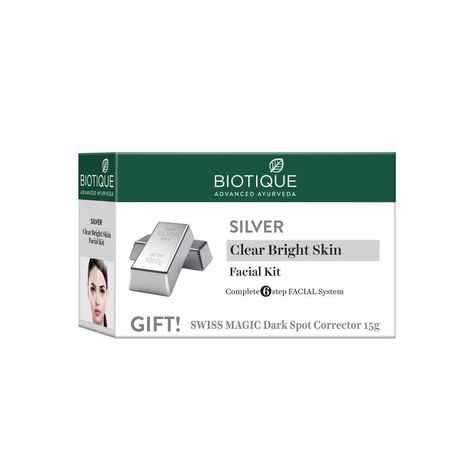 Buy Biotique Silver Facial Kit 5X10G+15G(Silver Kit)-Purplle