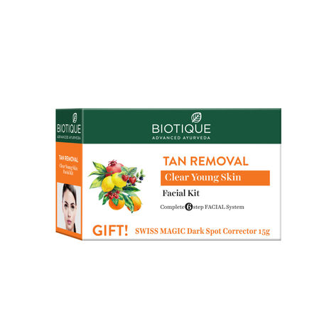 Buy Biotique Tan Removal Clear young skin Facial kit (65g)-Purplle