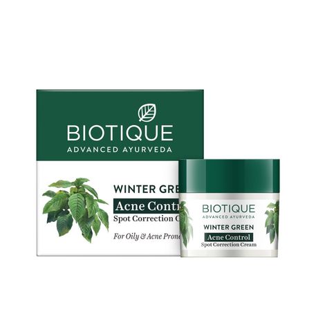Buy Biotique Winter Green Acne Control Spot Correction Cream 15Gm-Purplle