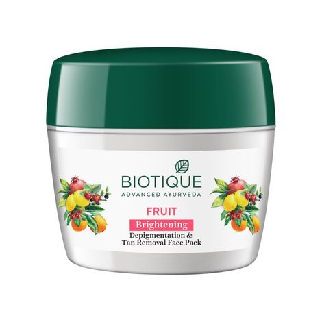 Buy Biotique Fruit Brightening Depigmentation & Tan Removal Face Pack 235gm-Purplle
